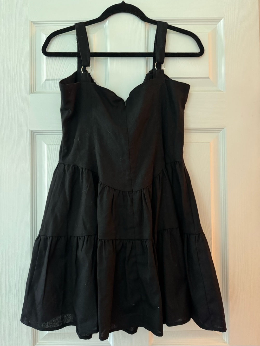 Peppermayo Lucie Corset Linen Mini Dress in black - Picture 5 of 7